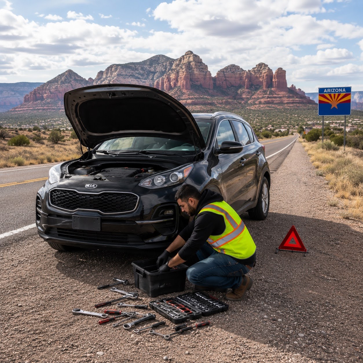 Roadside assistance professional